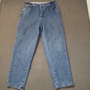 Lee Jeans Womens Size 16 Side Elastic At The Waist High Rise Straight